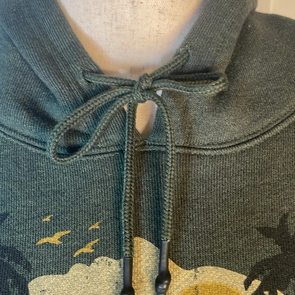 State Of Mine Men's Olive Green Florida Brush Trees Sweatshirt Sz XL - Picture 7 of 9